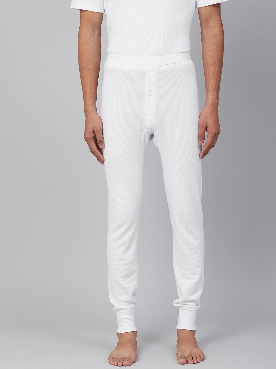 marks & spencer men white ribbed joggers thermal bottoms