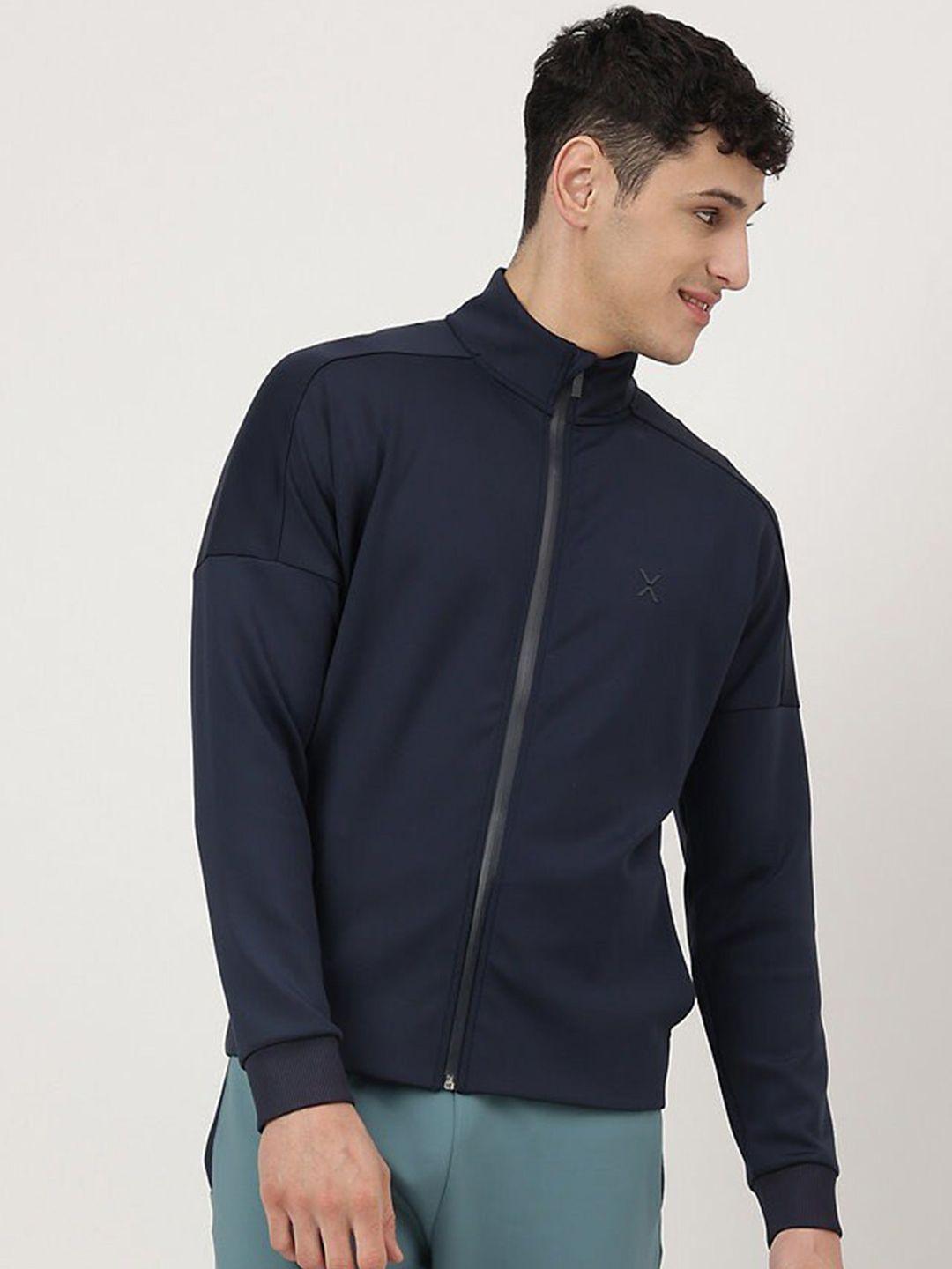 marks & spencer mock collar athleisure front-open sweatshirt