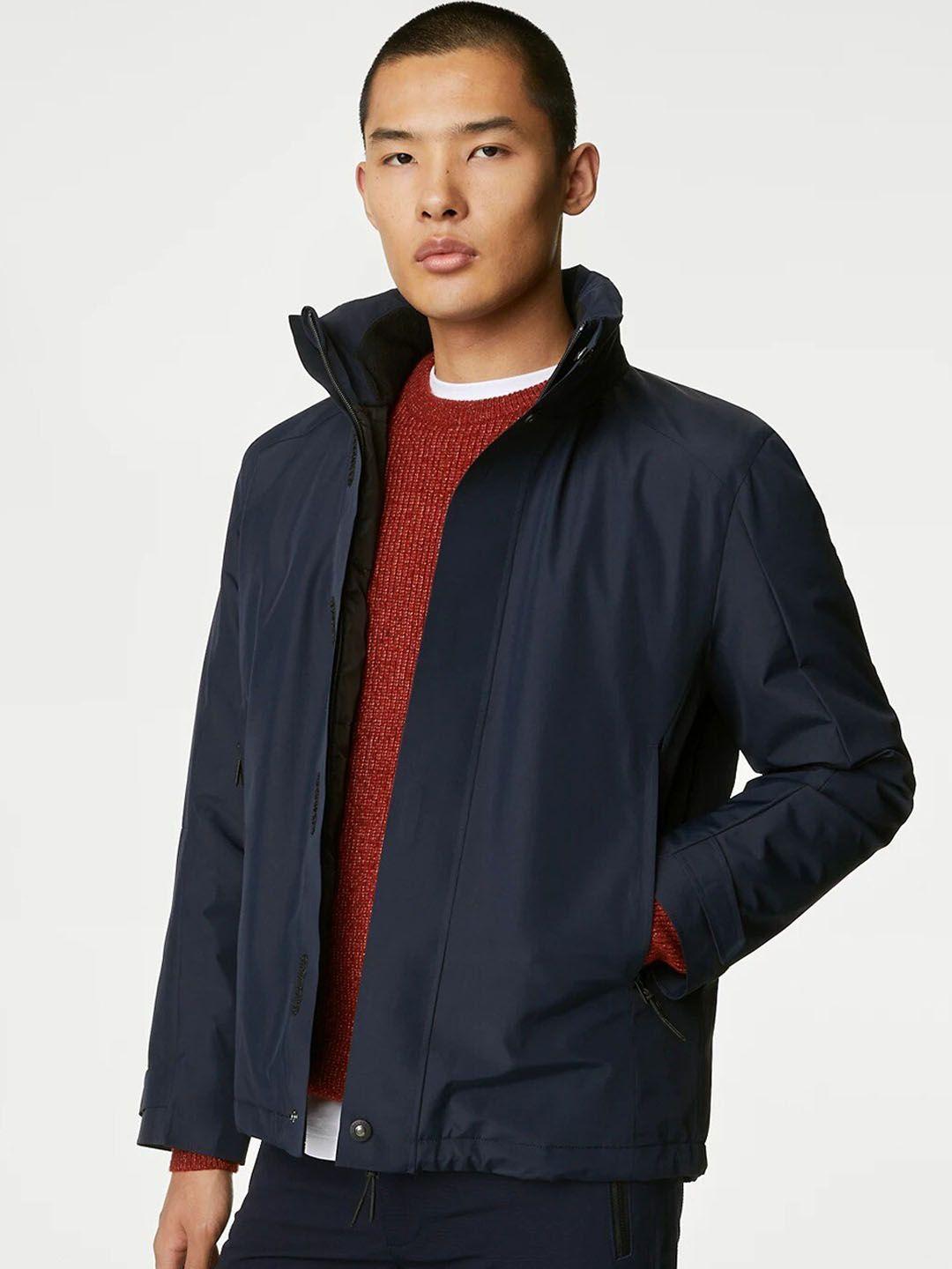 marks & spencer mock collar open front jacket