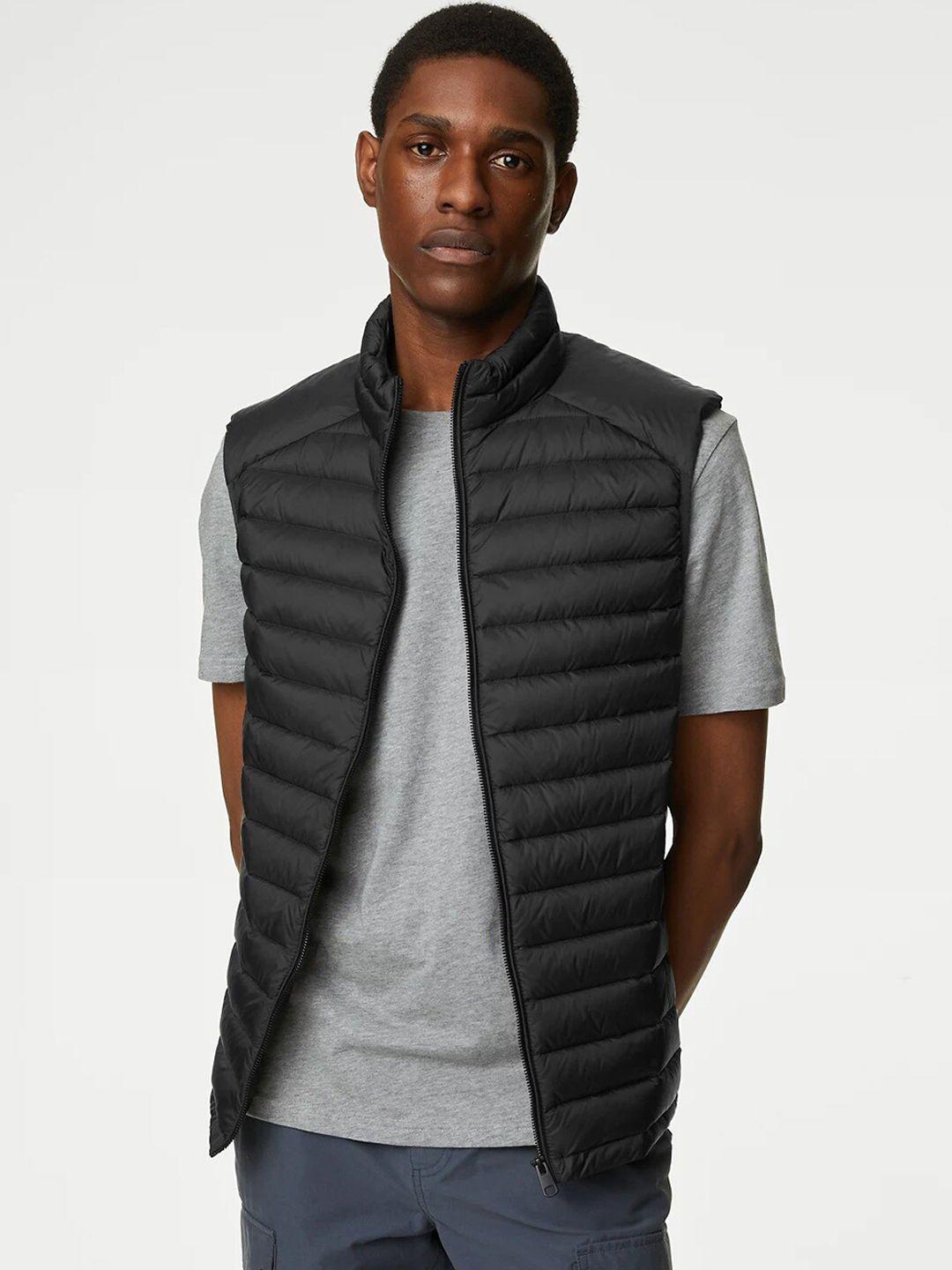 marks & spencer mock collar sleeveless puffer jacket