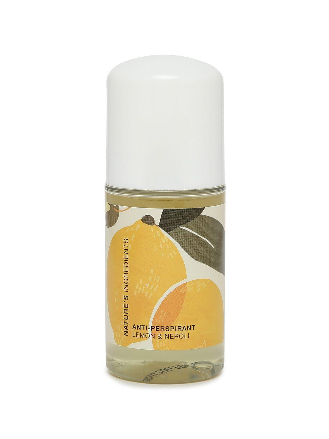 marks & spencer natures ingredients lemon & neroli anti-perspirant roll-on deodorant- 50ml