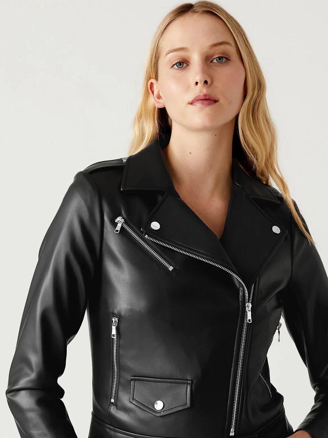 marks & spencer notch lapel biker jacket