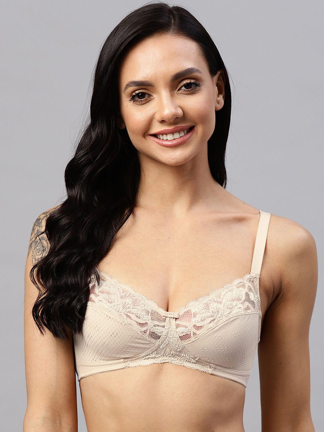 marks & spencer nude-coloured lace everyday bra