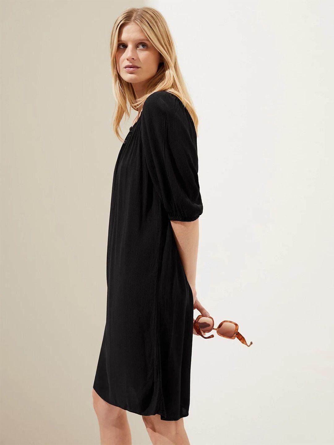 marks & spencer off shoulder a-line dress