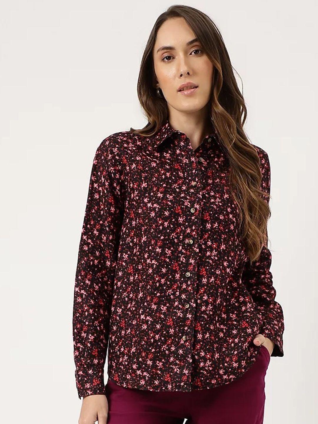 marks & spencer opaque printed casual shirt