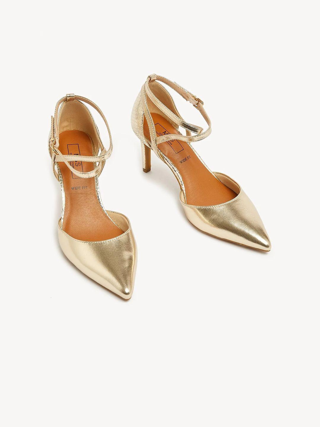 marks & spencer pointed toe slim heel pumps