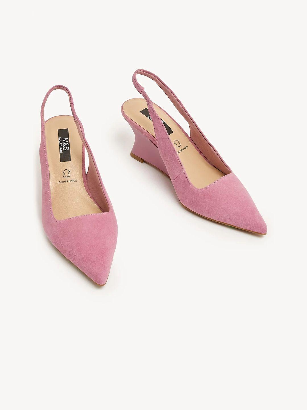 marks & spencer pointed toe wedge pumps