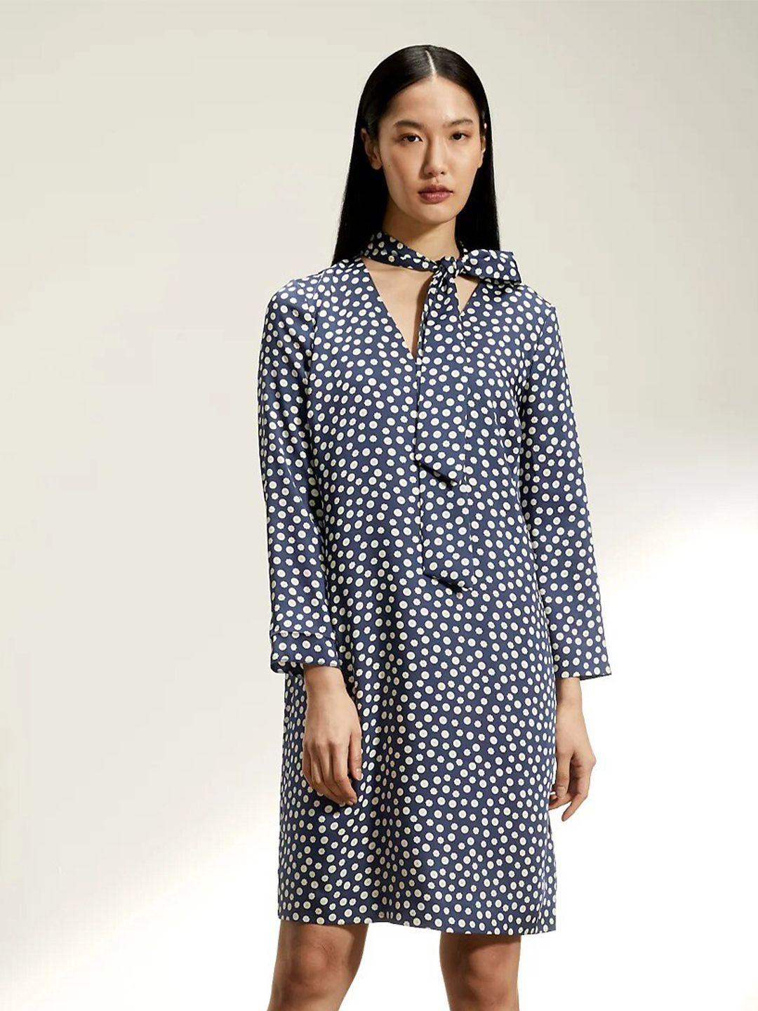 marks & spencer polka dot printed a-line dress