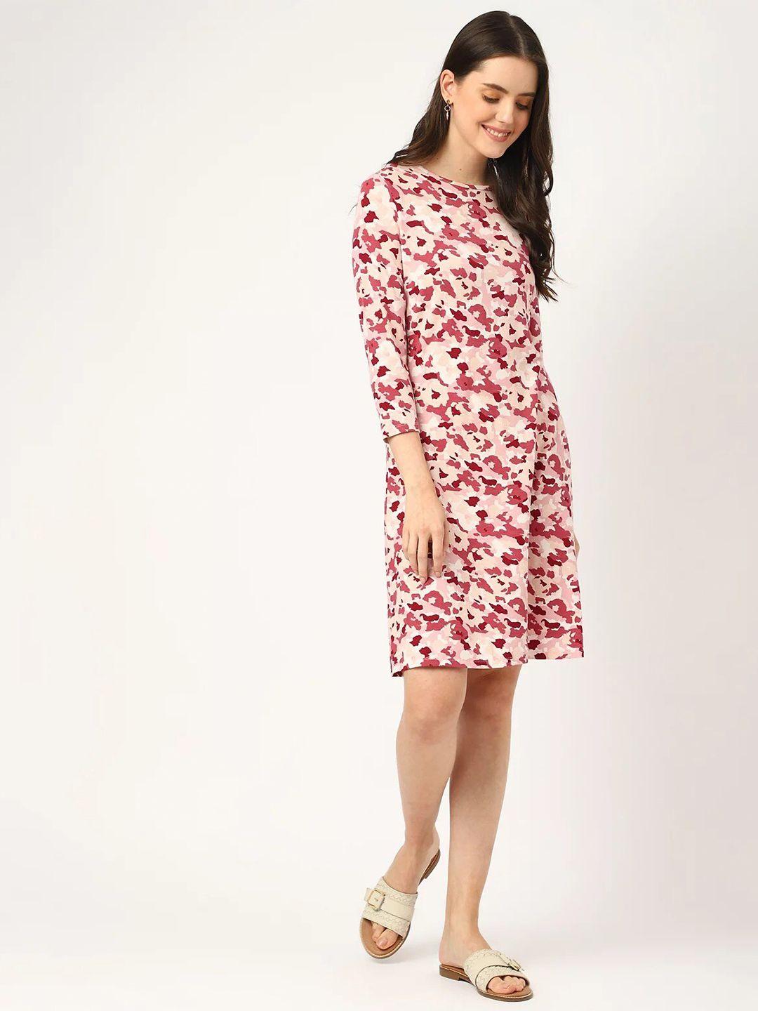 marks & spencer printed a-line dress