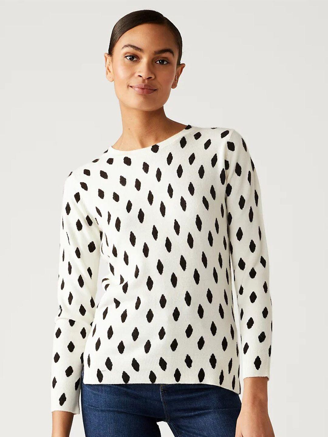 marks & spencer printed acrylic sweater