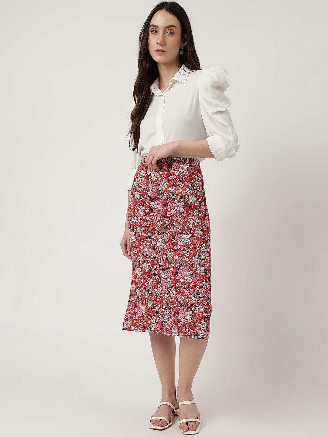 marks & spencer printed pencil midi skirts