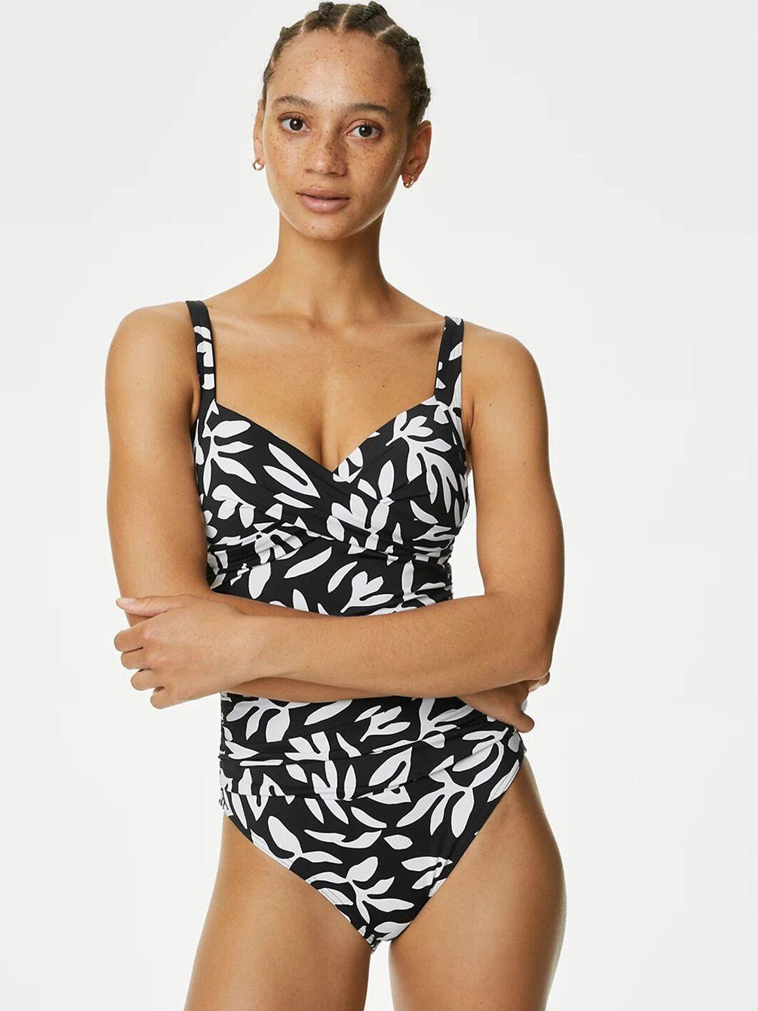 marks & spencer printed v-neck bodysuit