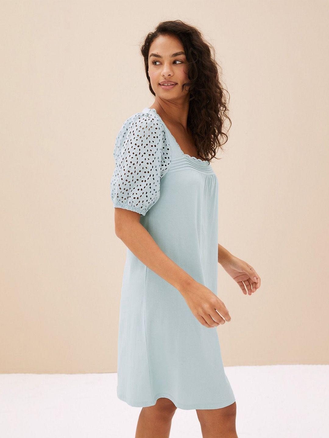 marks & spencer pure cotton square neck t-shirt nightdress