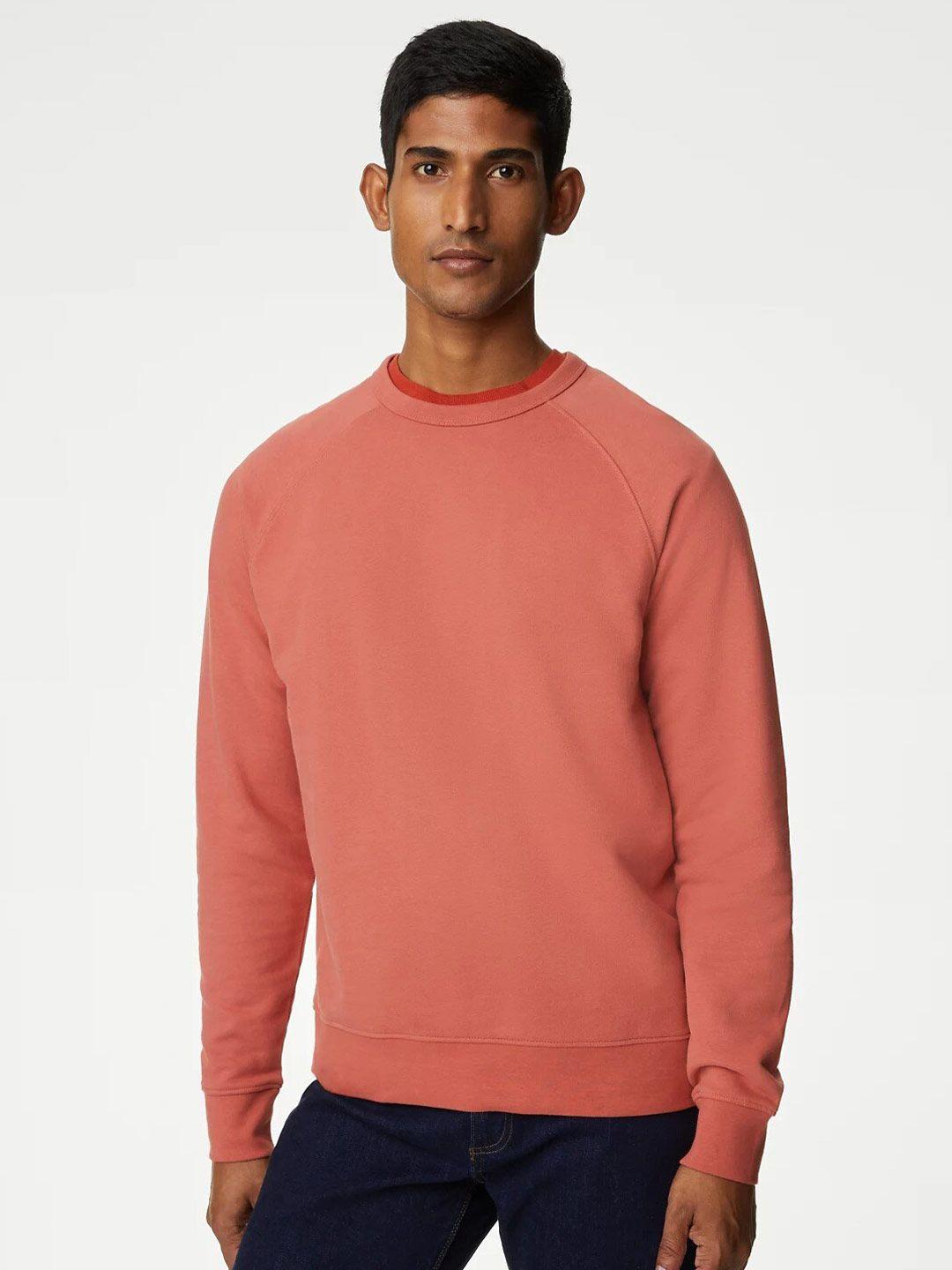 marks & spencer raglan sleeves pure cotton pullover sweatshirt