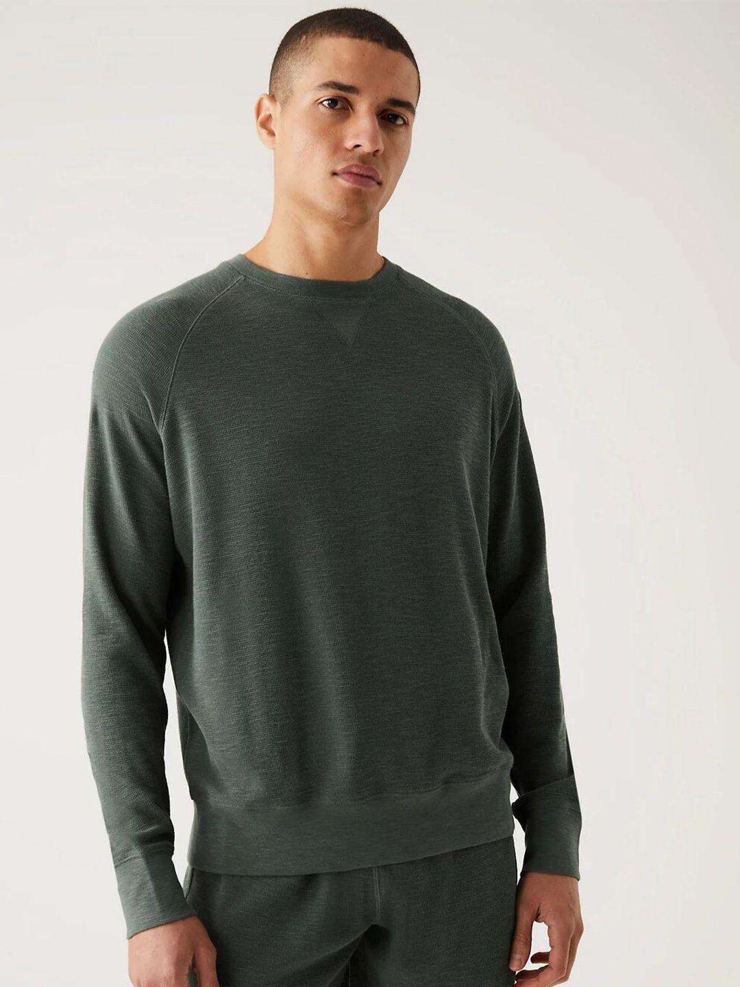 marks & spencer round neck pure cotton pullover