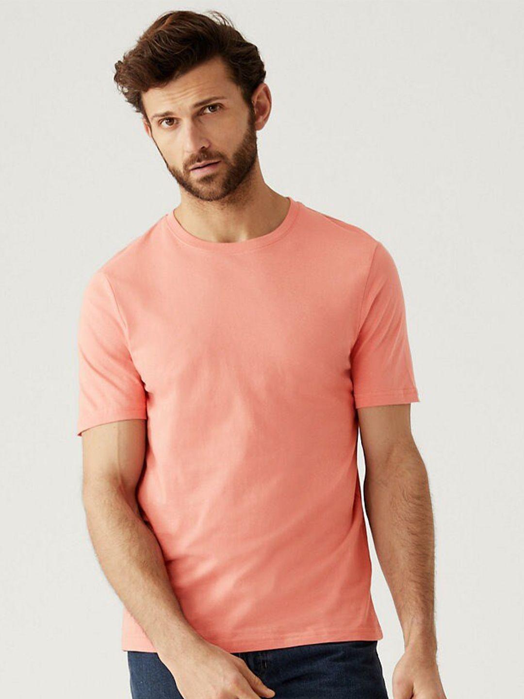 marks & spencer round neck pure cotton t-shirt