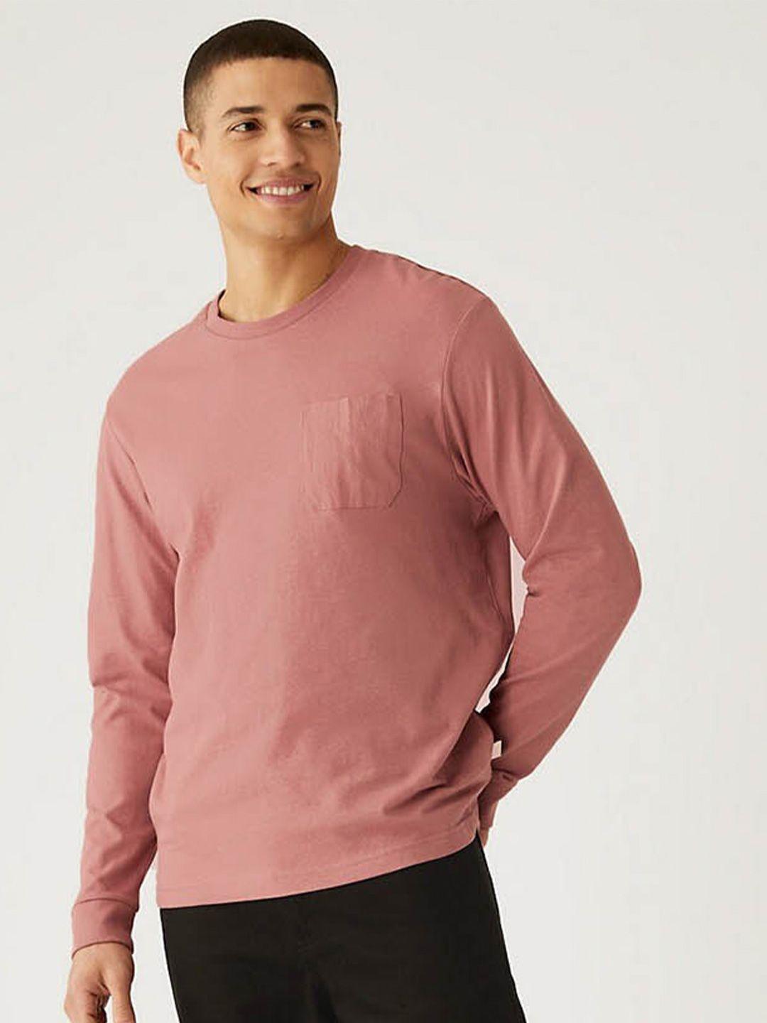 marks & spencer round neck pure cotton t-shirt