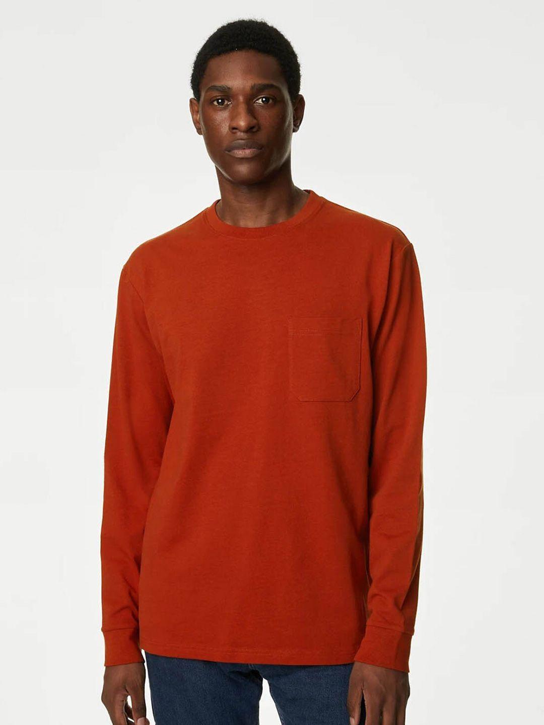 marks & spencer round neck pure cotton t-shirt