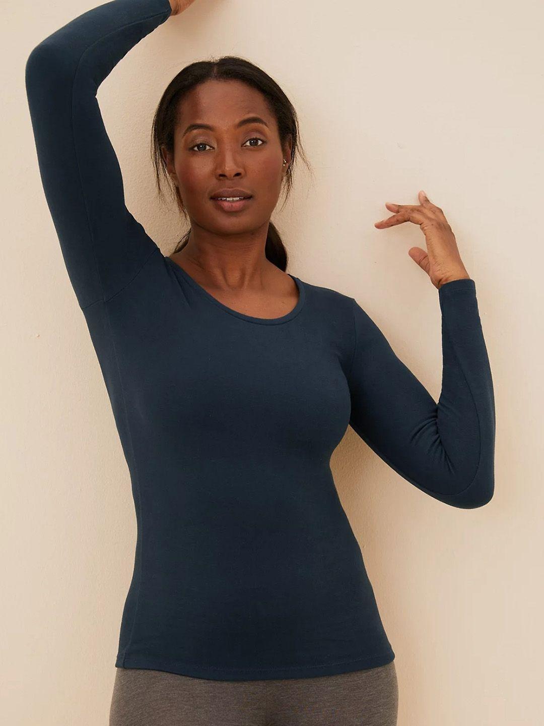 marks & spencer round neck thermal tops