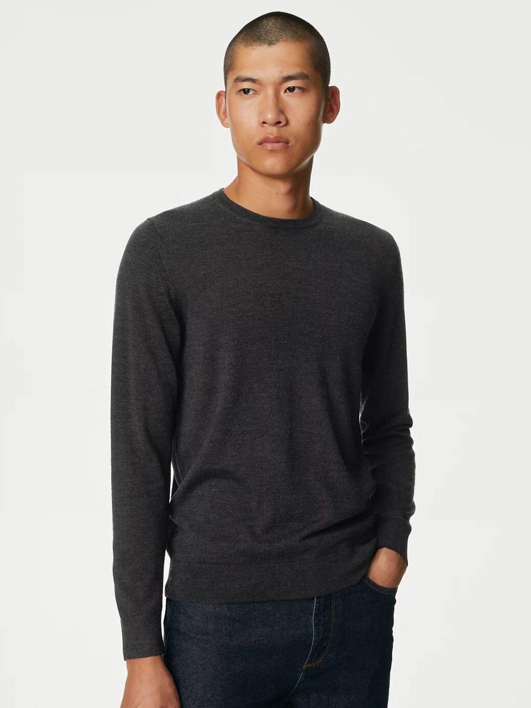 marks & spencer round neck woollen pullover sweater