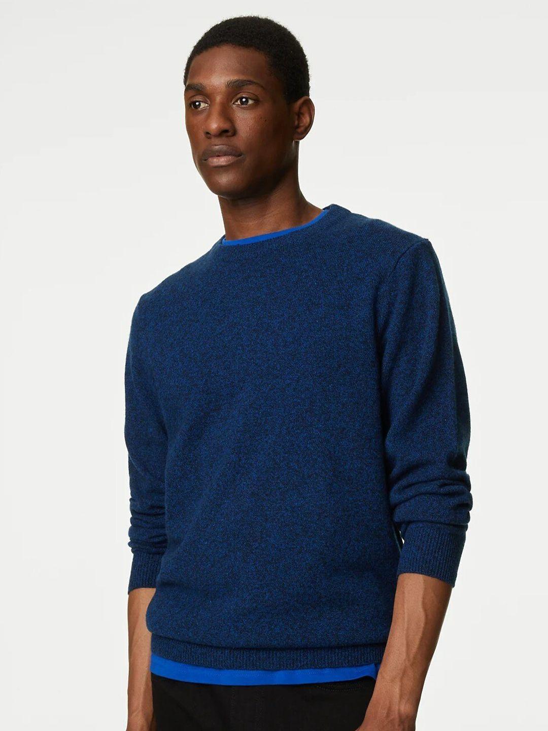 marks & spencer round neck woollen pullover sweater