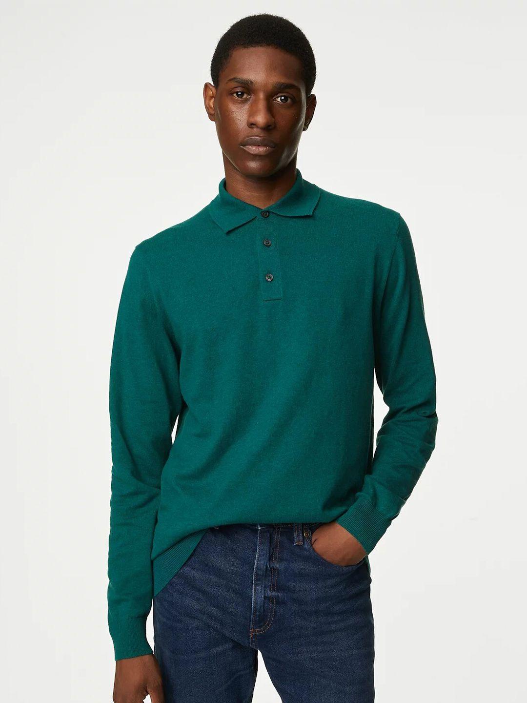 marks & spencer shirt collar pullover sweater