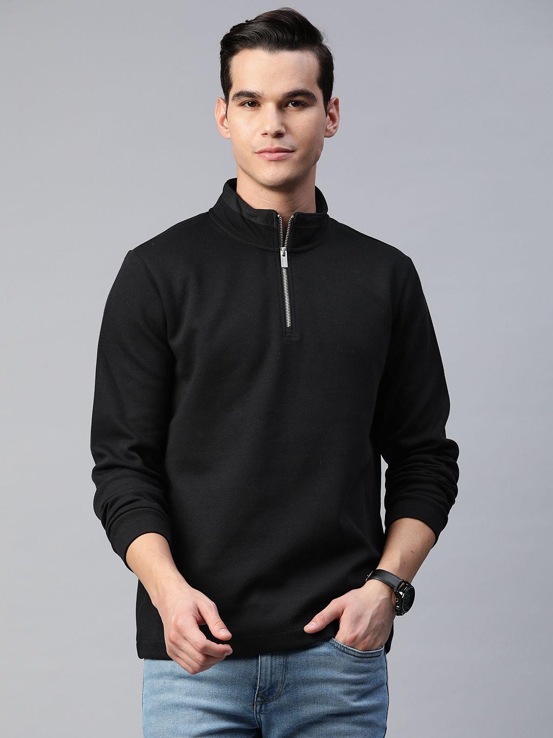 marks & spencer slim fit half zipper sweatshirt