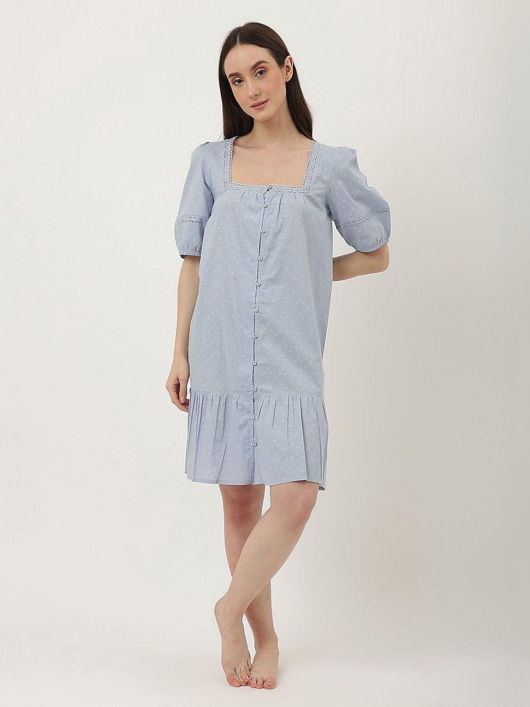 marks & spencer square neck pure cotton shirt nightdress