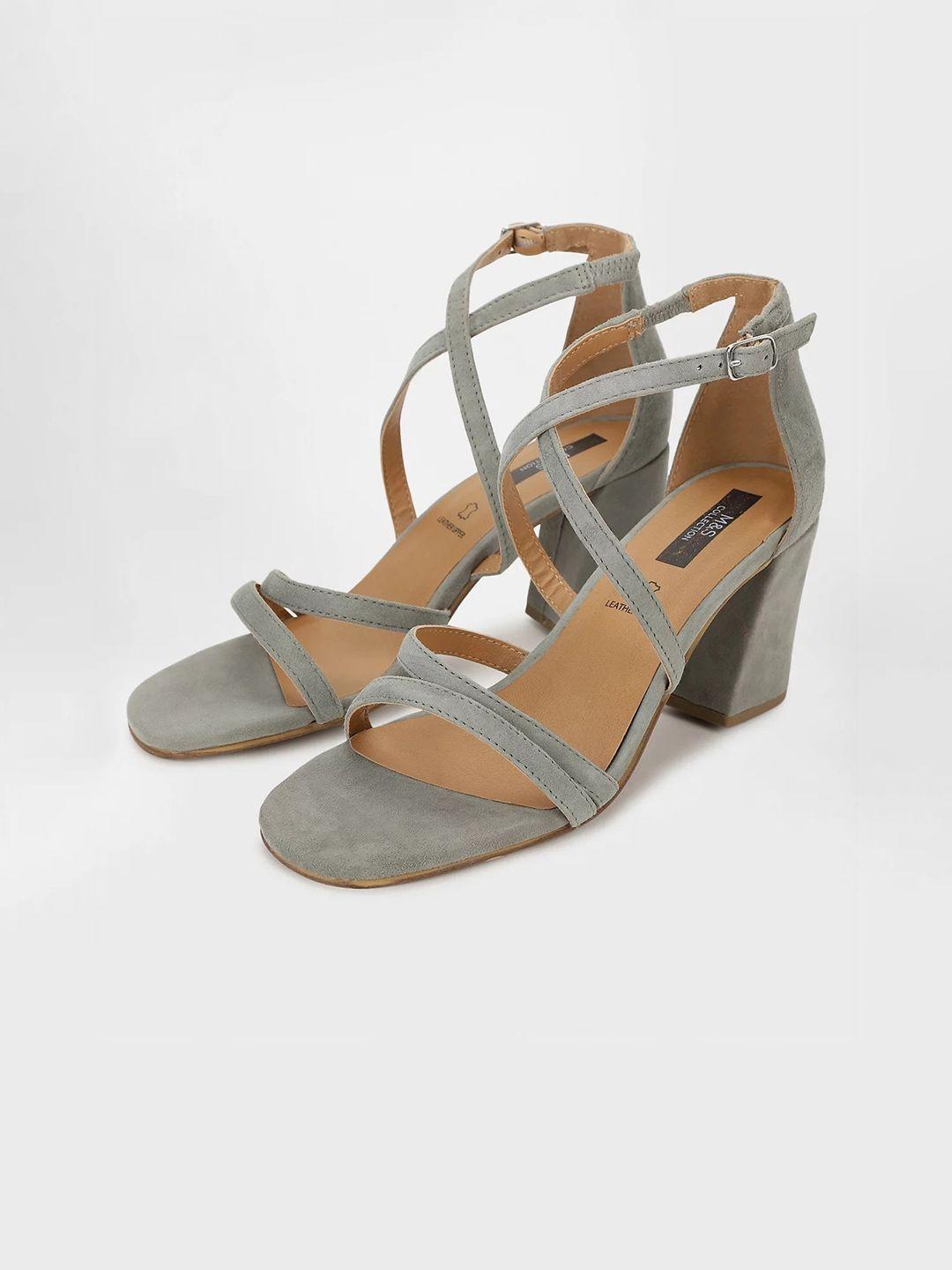 marks & spencer suede block heels with closed back