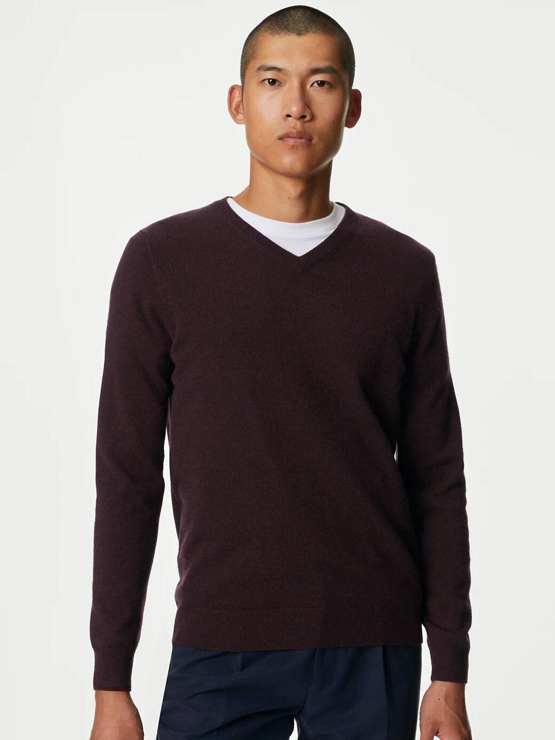 marks & spencer v-neck woollen pullover