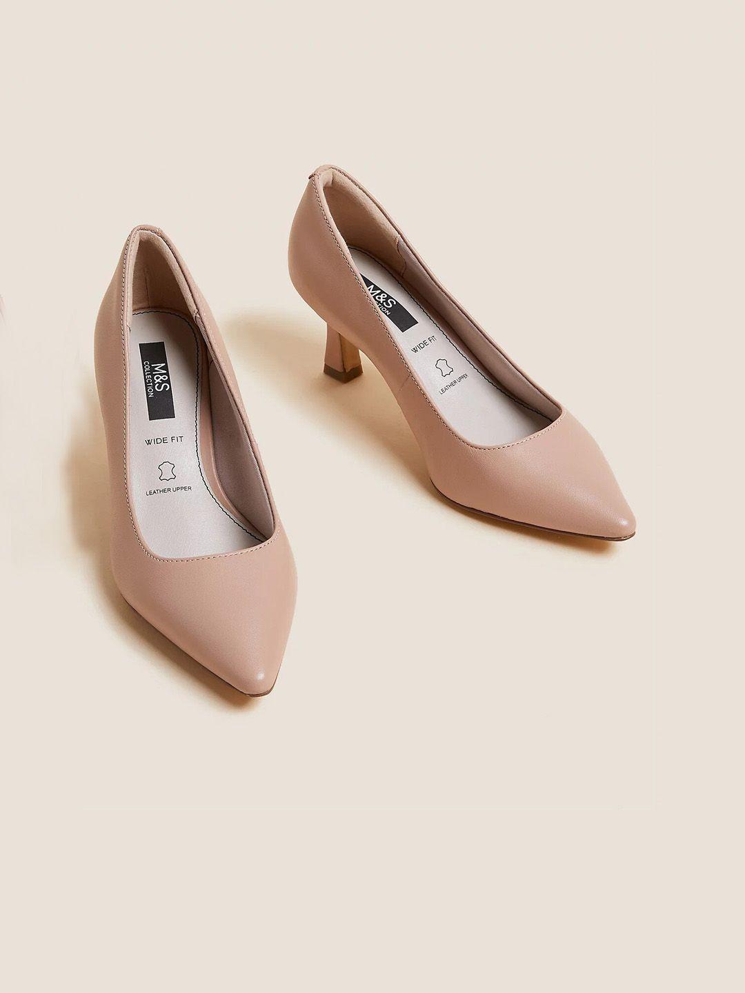 marks & spencer woman kitten heel pumps