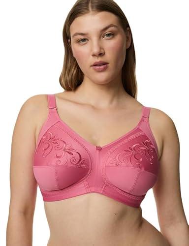 marks & spencer women's cotton wire free modern full coverage bra (60640990018_bright rose