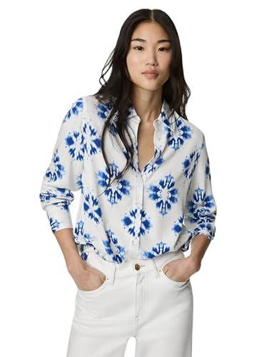 marks & spencer women's regular fit shirt (60644986010_blue mix