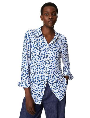 marks & spencer women's regular fit shirt (60651299003_light blue mix