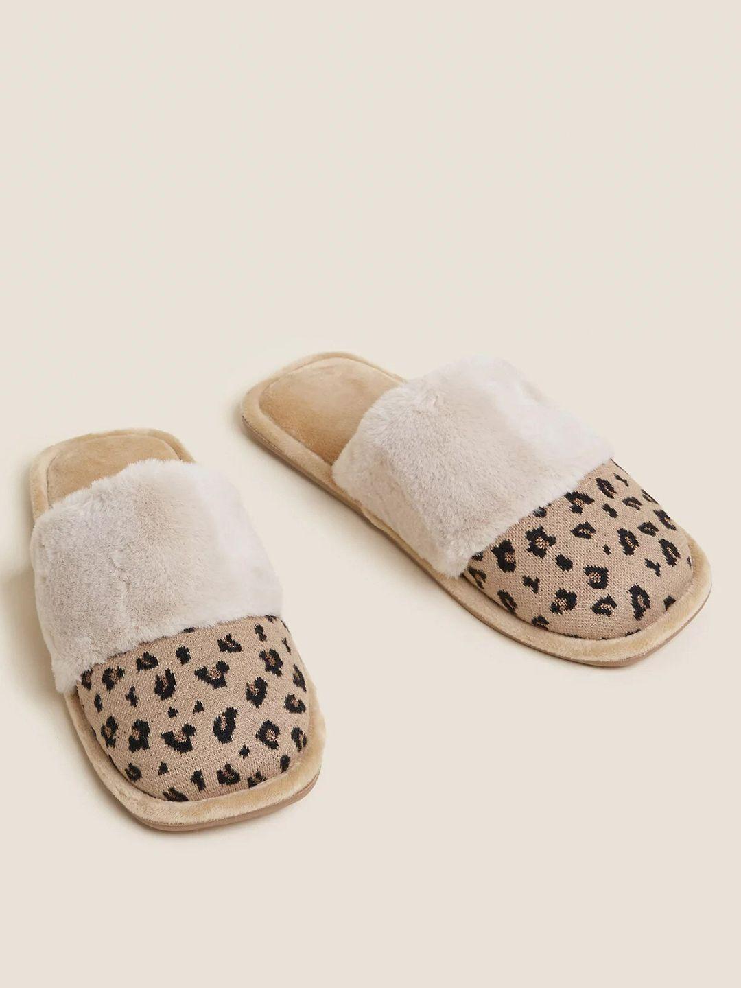 marks & spencer women  printed room slippers