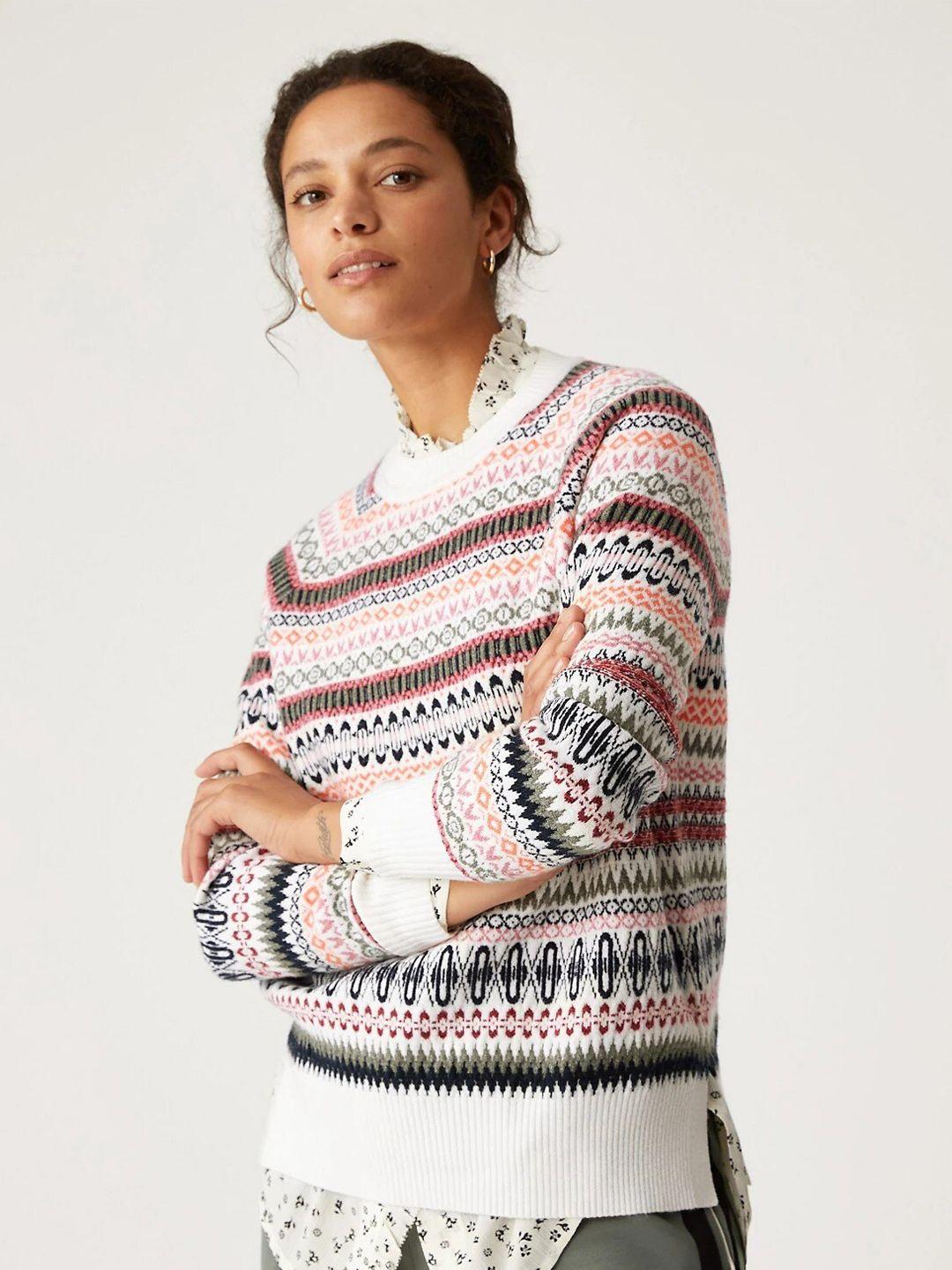 marks & spencer women acrylic printed pullover