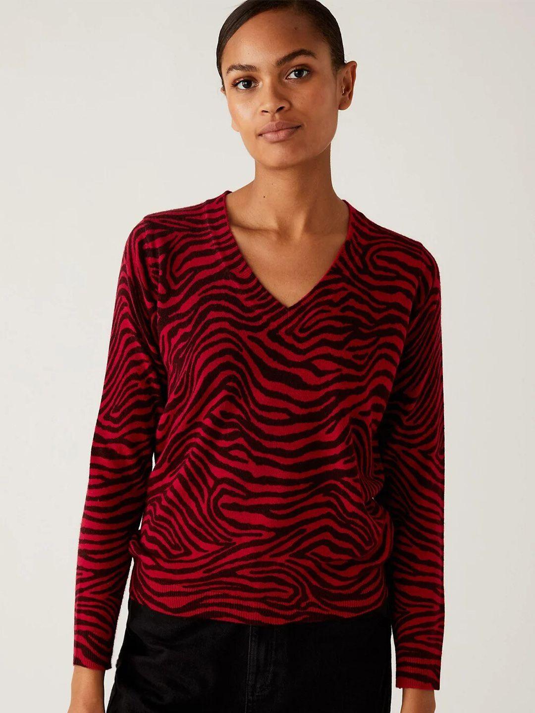 marks & spencer women animal printed acrylic pullover