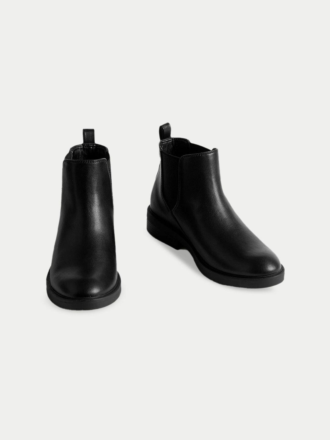 marks & spencer women block-heeled chelsea boots