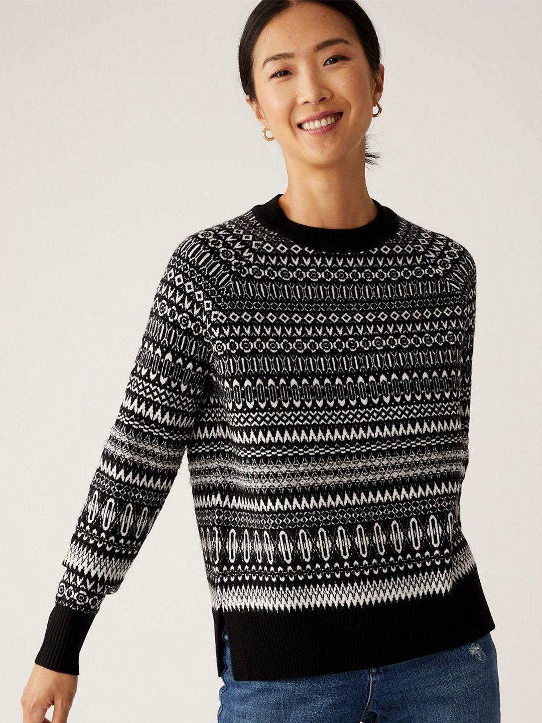 marks & spencer women ethnic printed pullover sweater