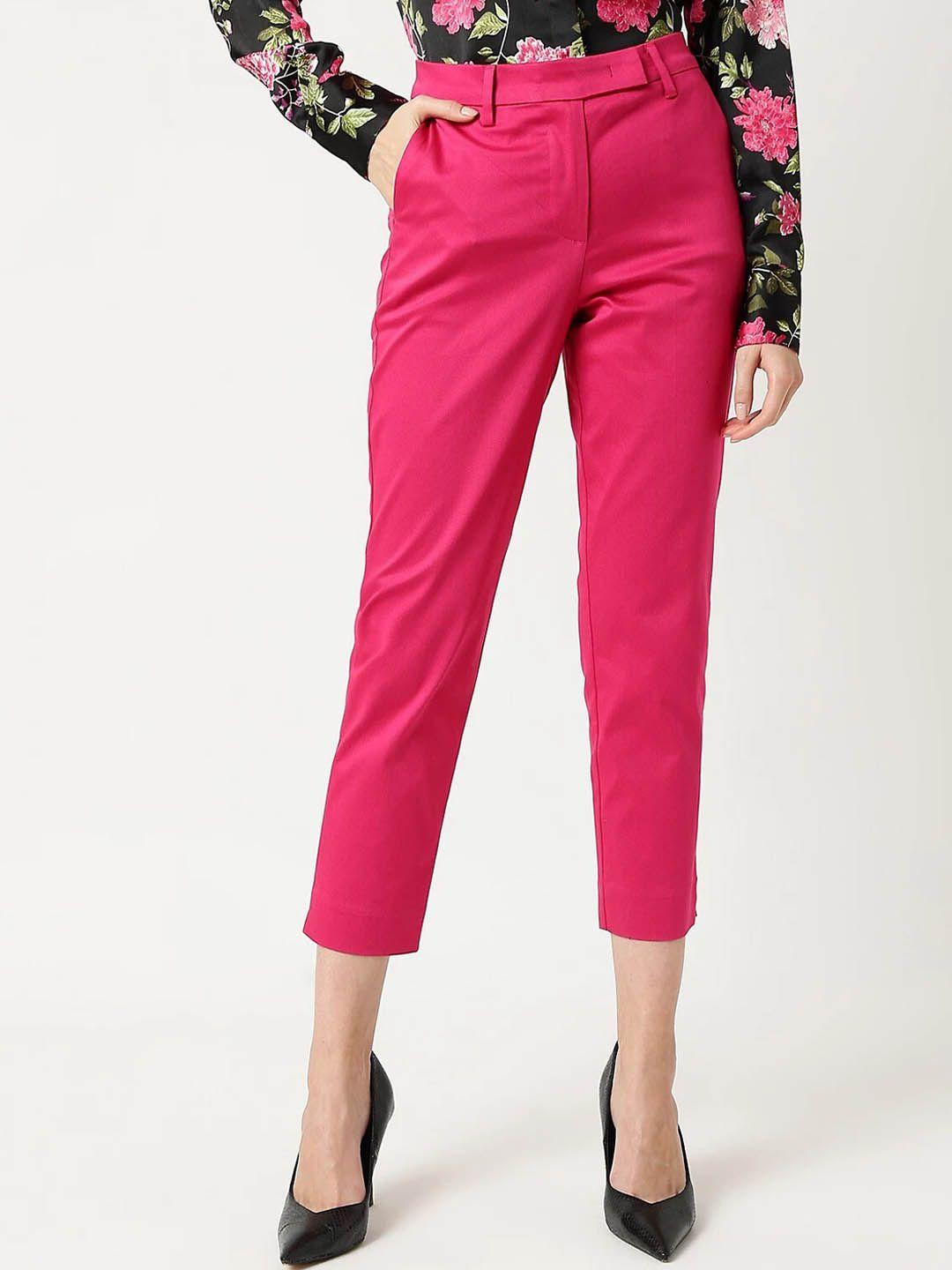 marks & spencer women high-rise cropped trousers