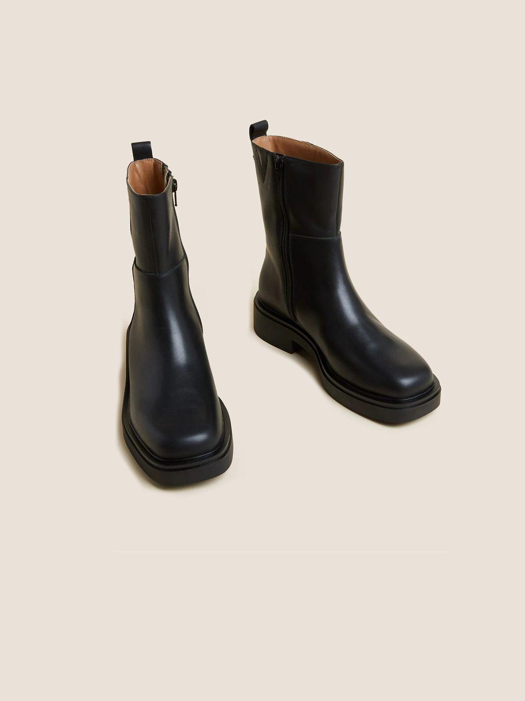 marks & spencer women leather sock boots