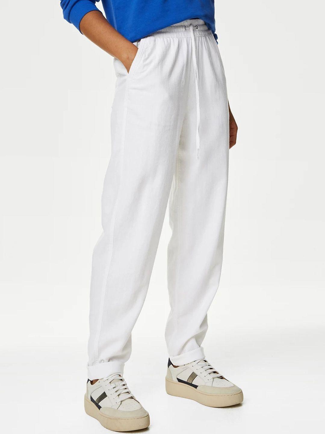 marks & spencer women loose fit high rise trousers