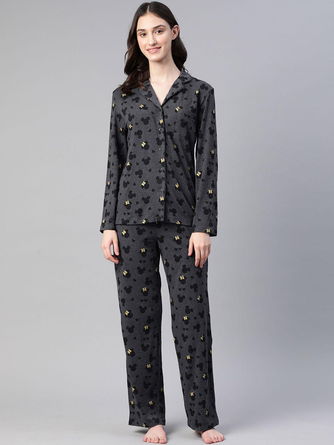 marks & spencer women mickey mouse print pyjama set