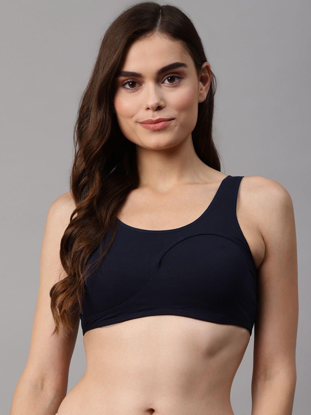 marks & spencer women navy blue all day comfort workout bra