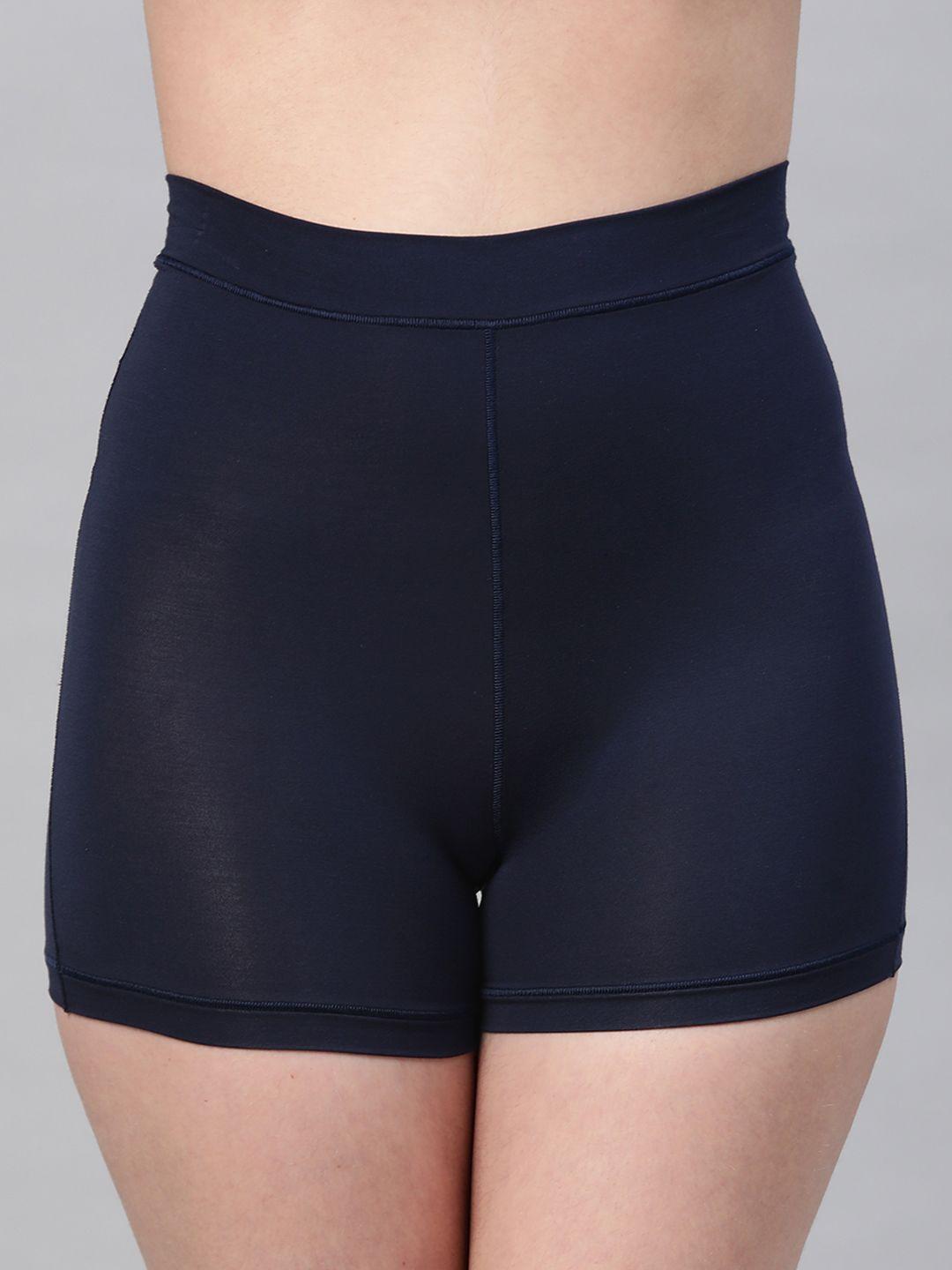 marks & spencer women navy blue basic solid boy shorts brief