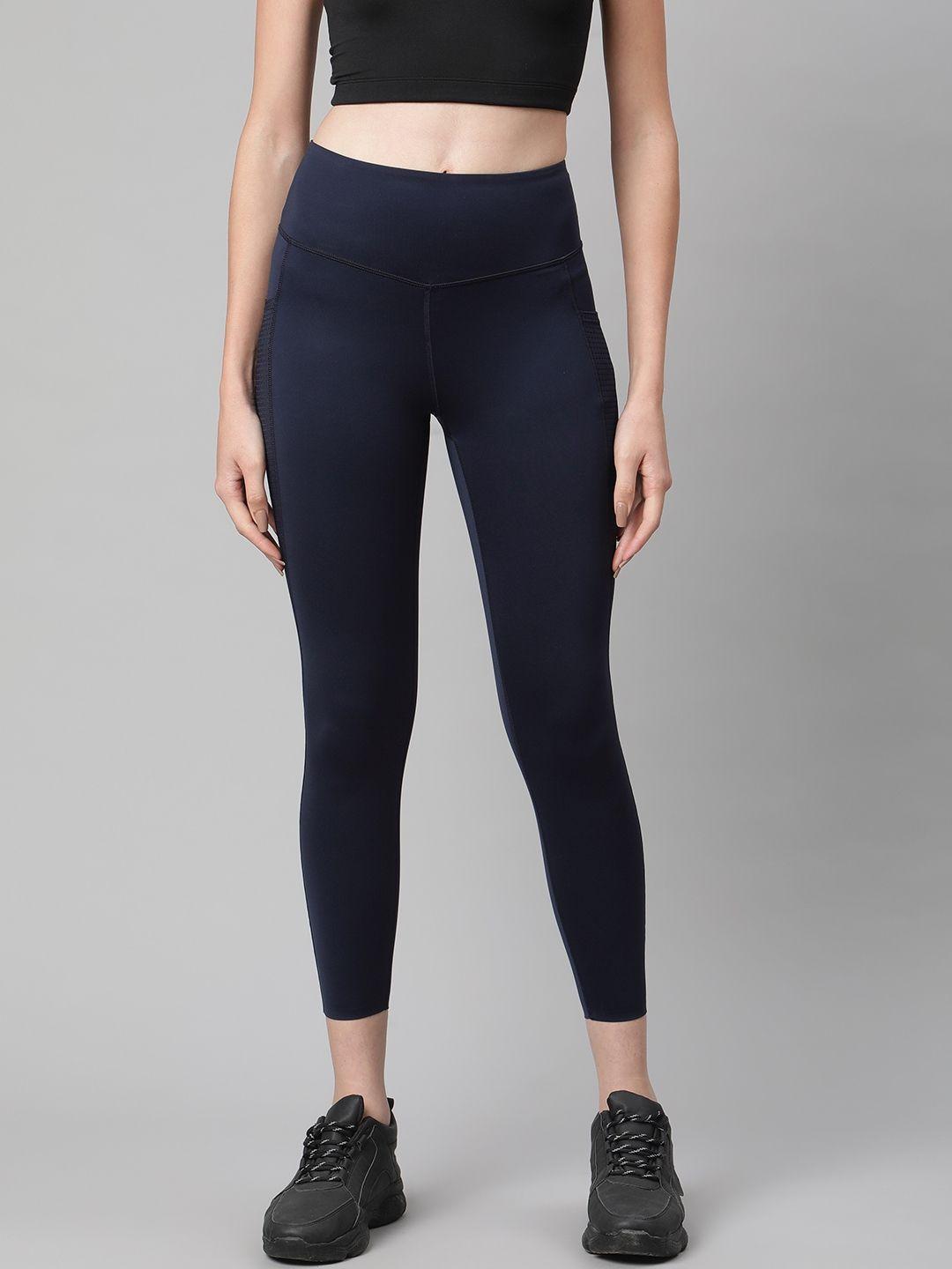 marks & spencer women navy blue solid tights