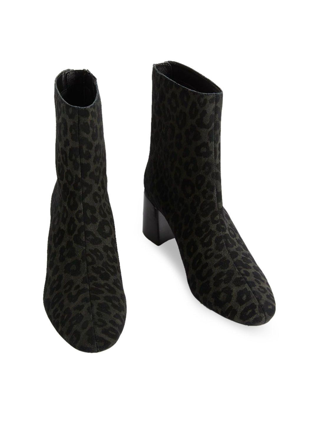 marks & spencer women printed mid-top boots