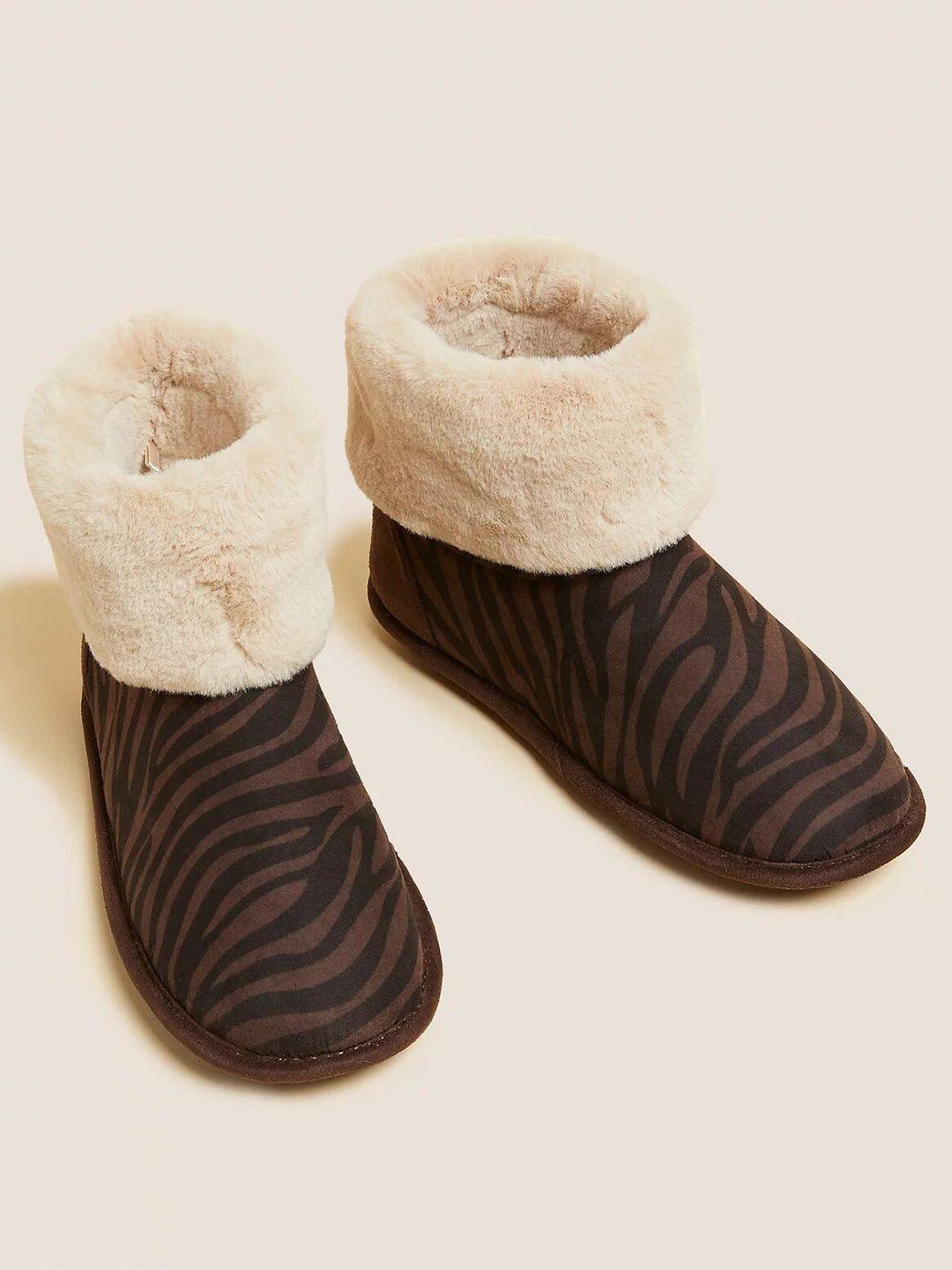 marks & spencer women printed room slippers