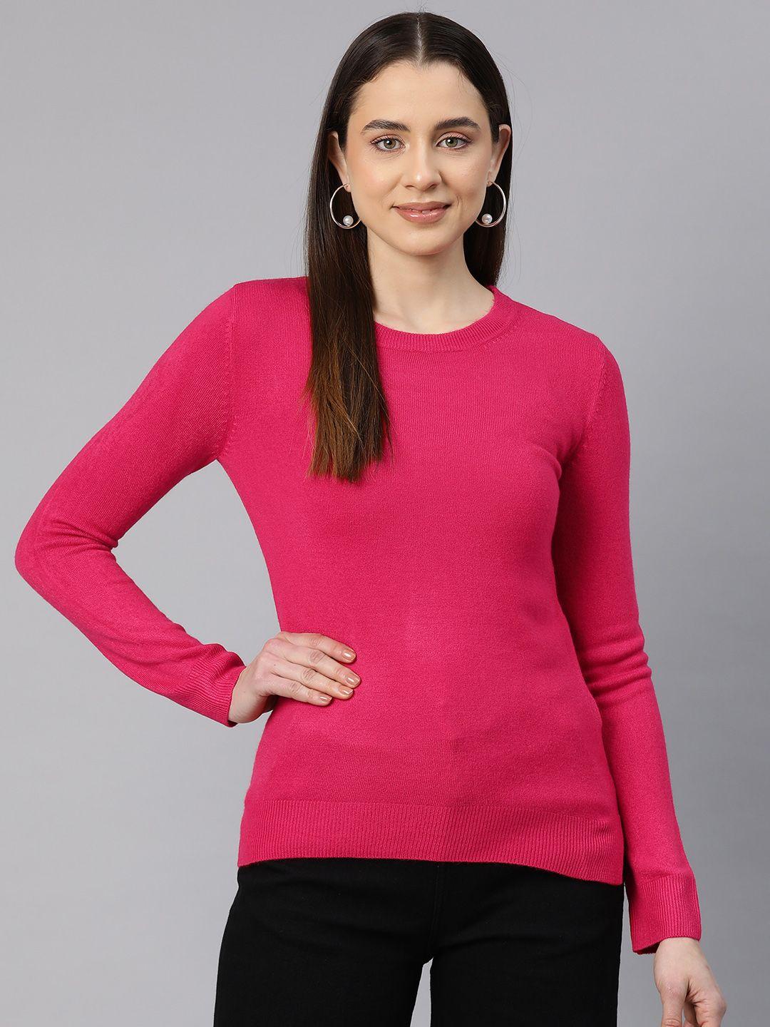 marks & spencer women solid acrylic pullover
