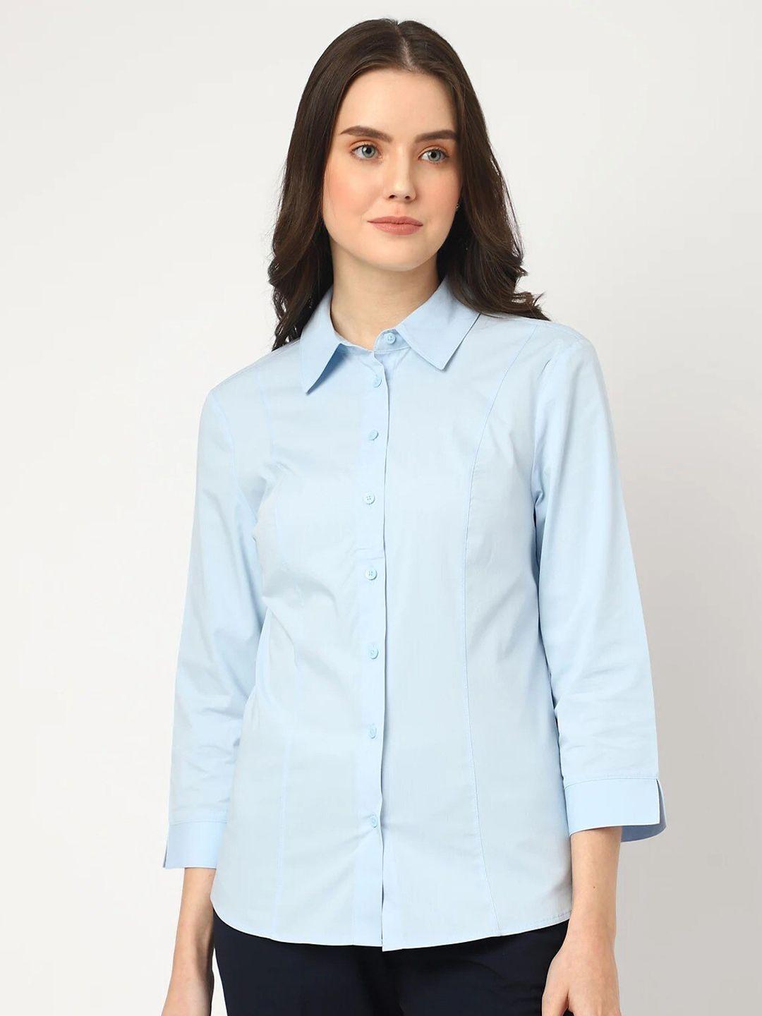 marks & spencer women spread collar casual shirt